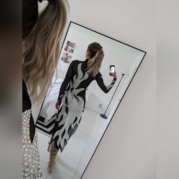 Black Latin Dance Dress - Picture 2 of 12